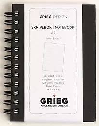 Spiralbok GRIEG A7 128s linjer sort