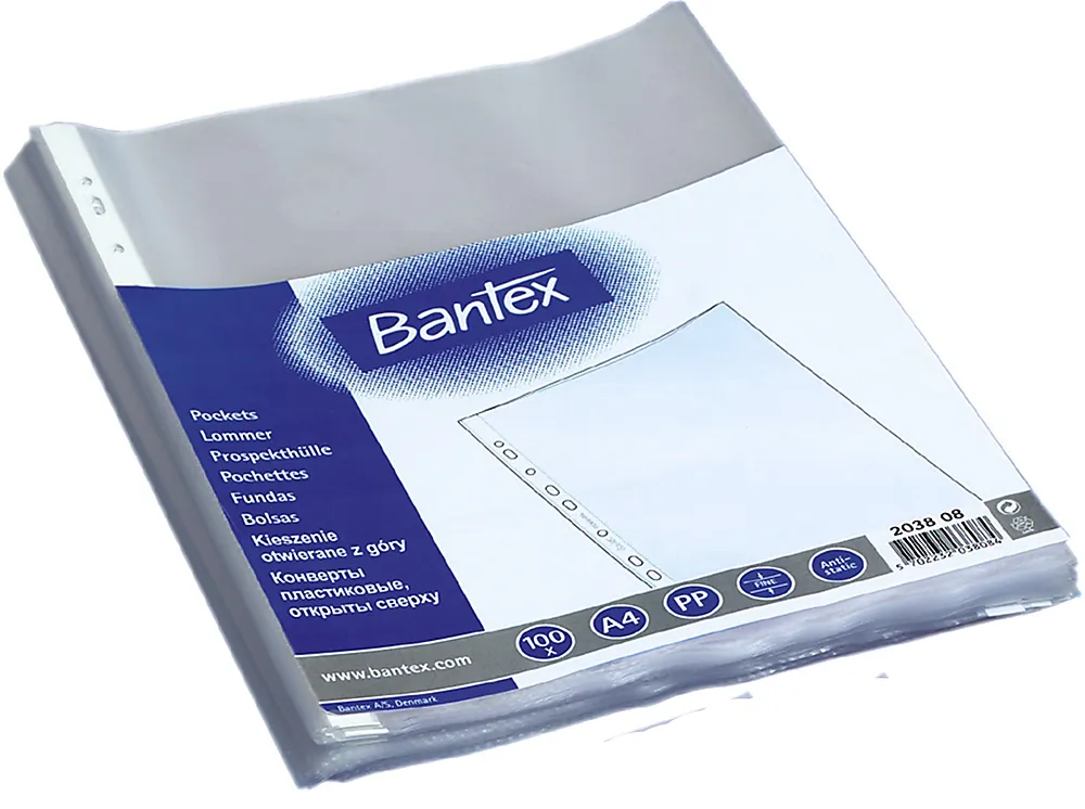 Plastlomme BANTEX A4 topp 50my (100)