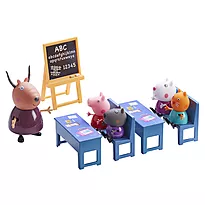 Figur Peppa Gris i klasserommet