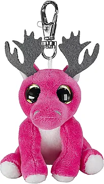 Bamse Lumo m/clip Elg Mari rosa mini 8cm