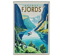Magnet Norway fjords retro