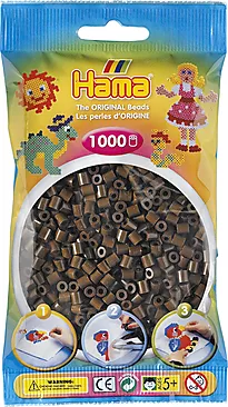 Perler Hama Midi 1000 stk brun