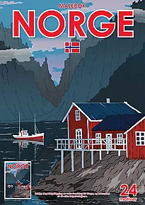 Malebok Norge 24 motiver A4