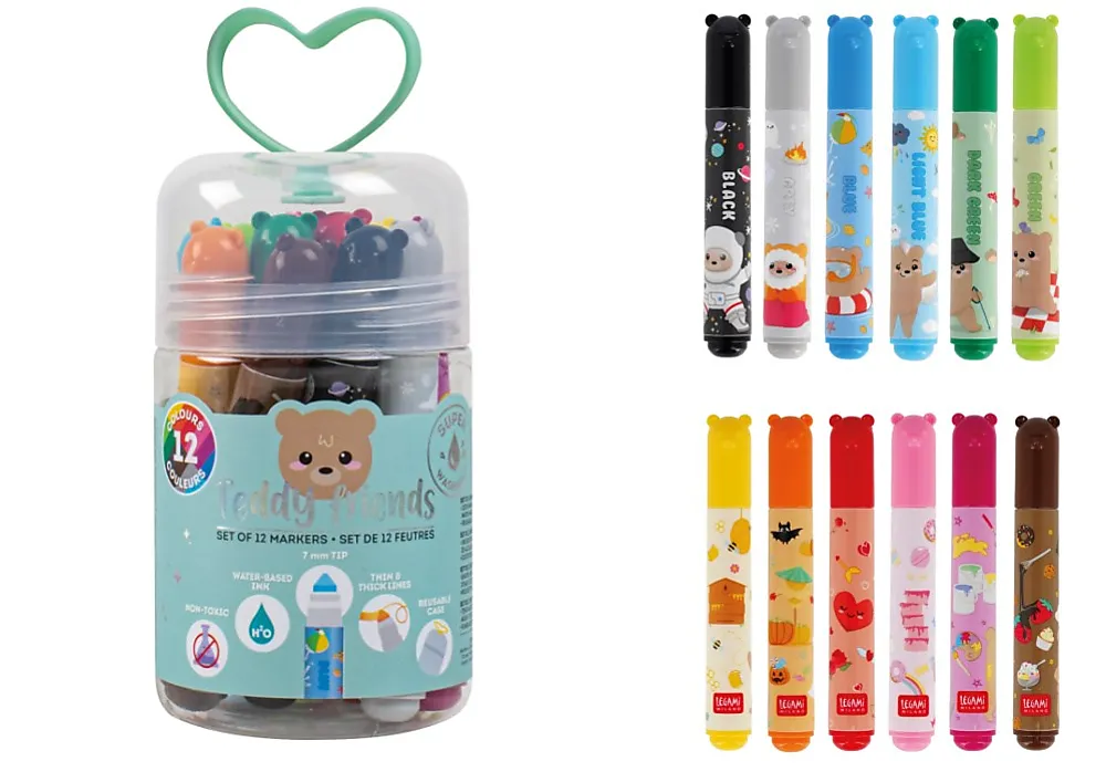 Tusjer Teddy Friends 12 pk