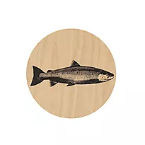 Glassbrikke Nordic laks Ø10cm