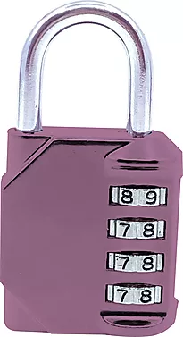 Hengelås med kode rosa