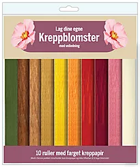 Kreppapir pakke 10 farger