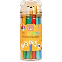 Fargeblyanter 24 pk Teddy Friends