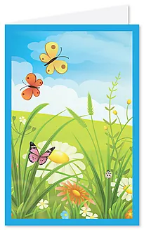 Perlekunst kort 10x15cm blomster