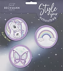Buttonspakke Beckmann refleks rosa
