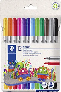 Tusjer STAEDTLER duo 12pk ass farger