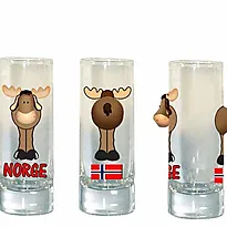 Snapsglass med polyelg høyt Norge