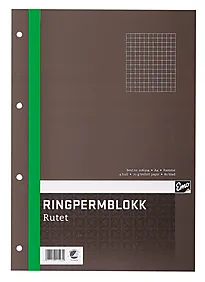 Ringpermblokk EMO A4 70g 80bl ruter