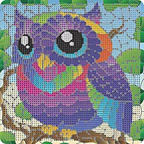 Perlekunstugle 20x20cm glitter