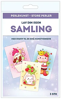 Perlekunst søte dyr 13x18cm 3pk