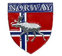 Magnet metallskjold med elg
