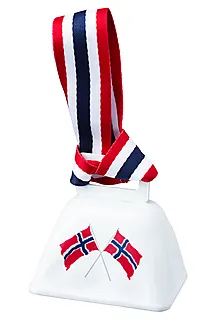 Bjelle m/bånd flaggdesign