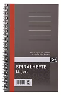 Spiralhefte EMO 10,5x17cm 70g 50bl lin