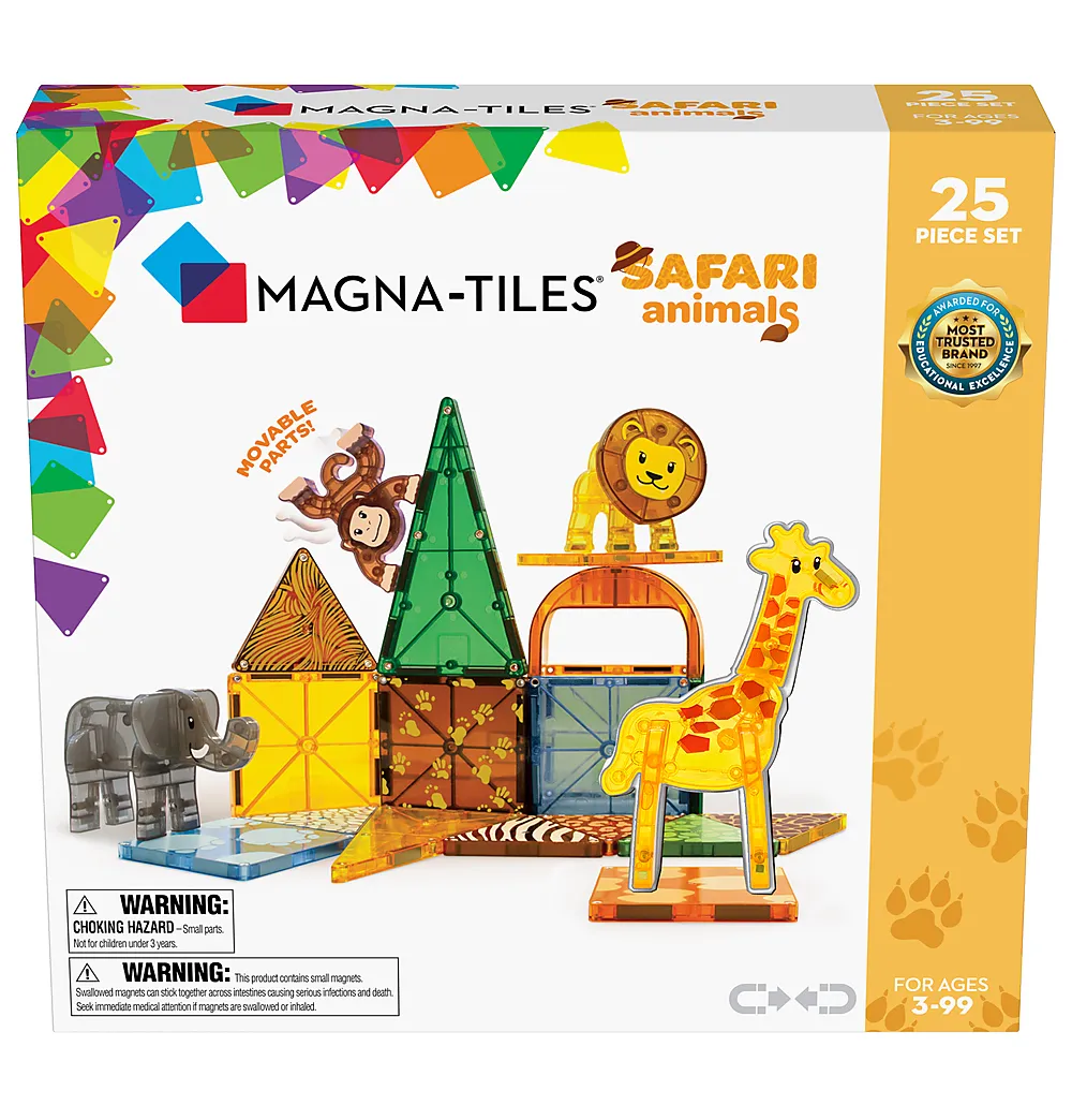 Byggesett MAGNA-TILES Safari Animals(25)