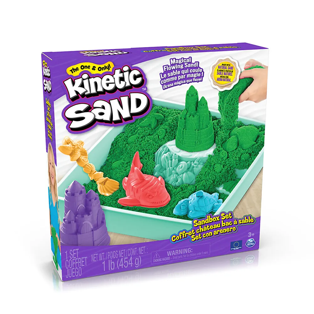 Kinetic Sand Sandbox Set grønn