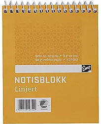 Notisblokk EMO spiral 8x10cm 50bl linjer