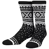 Sokker Marius black crew L/XL bomull