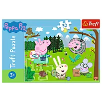 Puslespill 30 Peppa Pig på skogstur