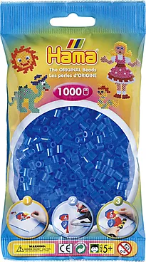 Perler Hama Midi 1000 stk blå klar