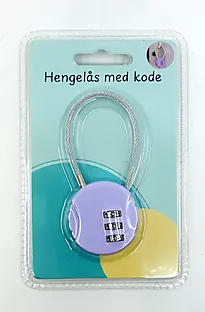 Hengelås rund lilla