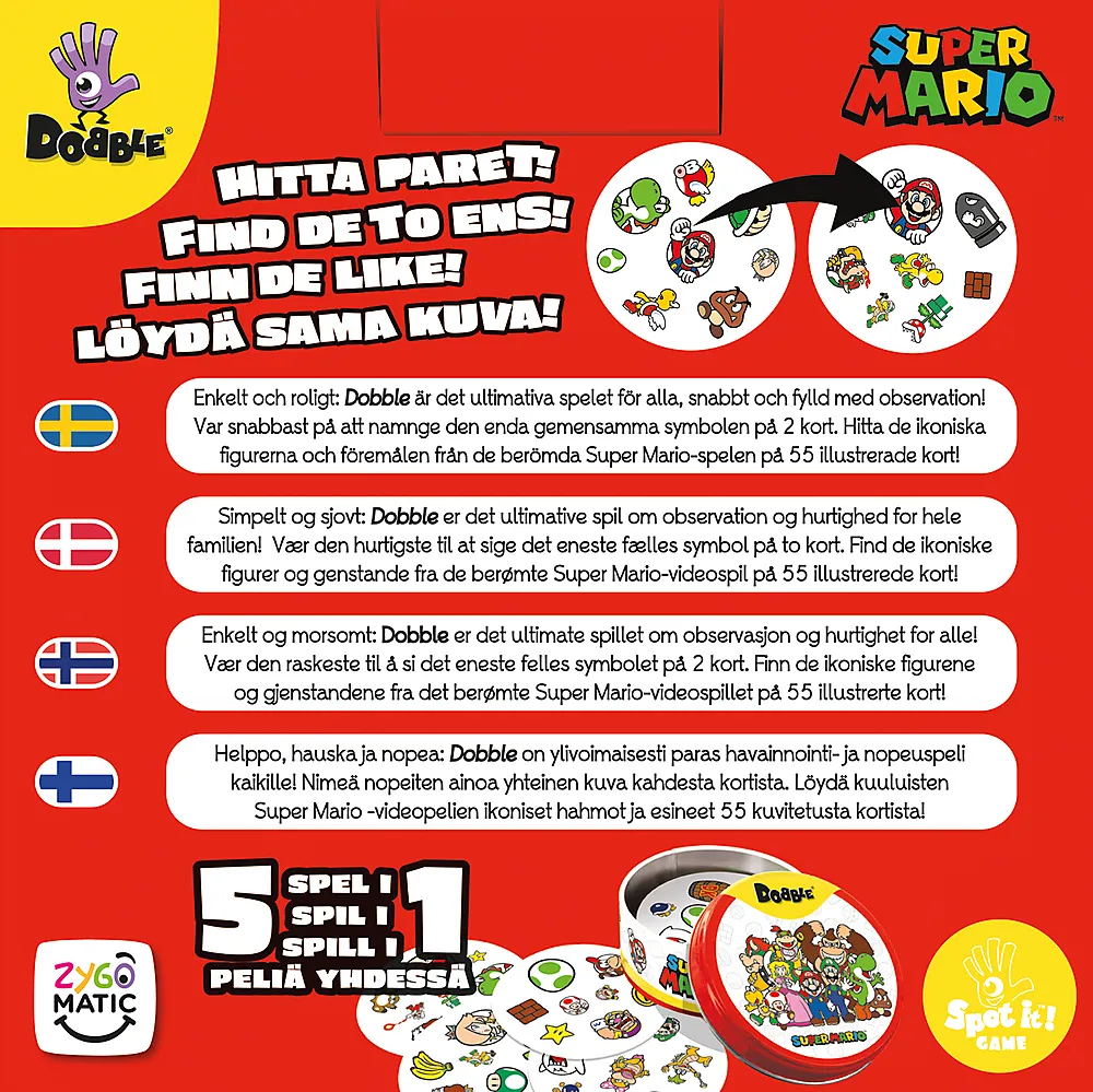 Dobble Super Mario Nordic