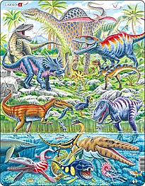 Platepusle 70 Maxi Dinosaurer i farger
