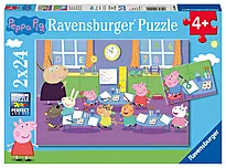 Puslespill 2x24 Peppa Gris på skolen