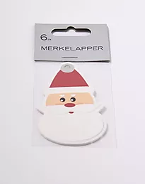 Merkelapp m/foil stanset nisse 6 pk