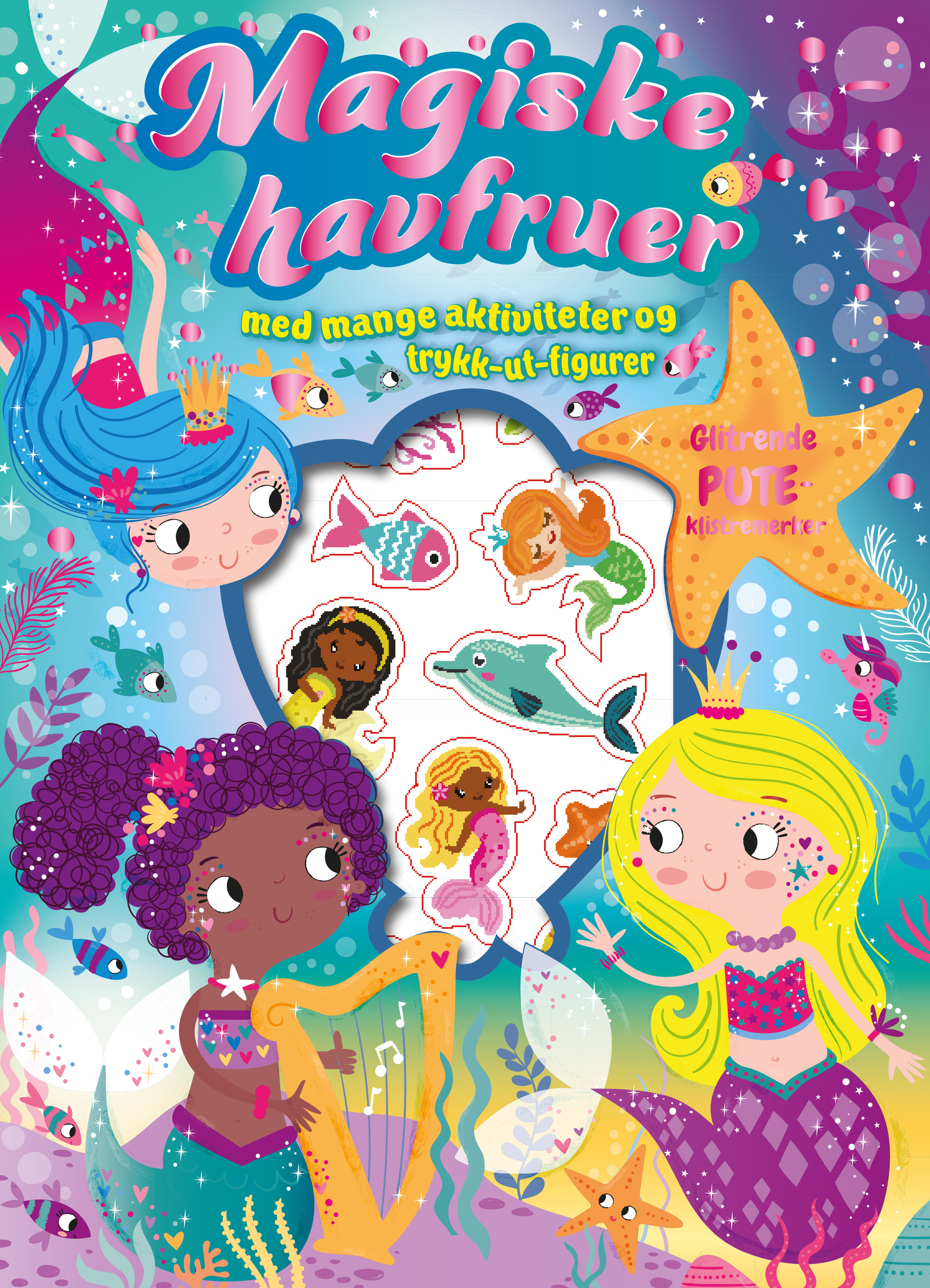 Akt.bok magiske havfruer m/boblesticker