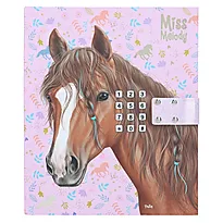 Dagbok m/kodelås Miss Melody musikk rosa