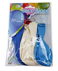 Ballonger standard 10pk blå/hvit