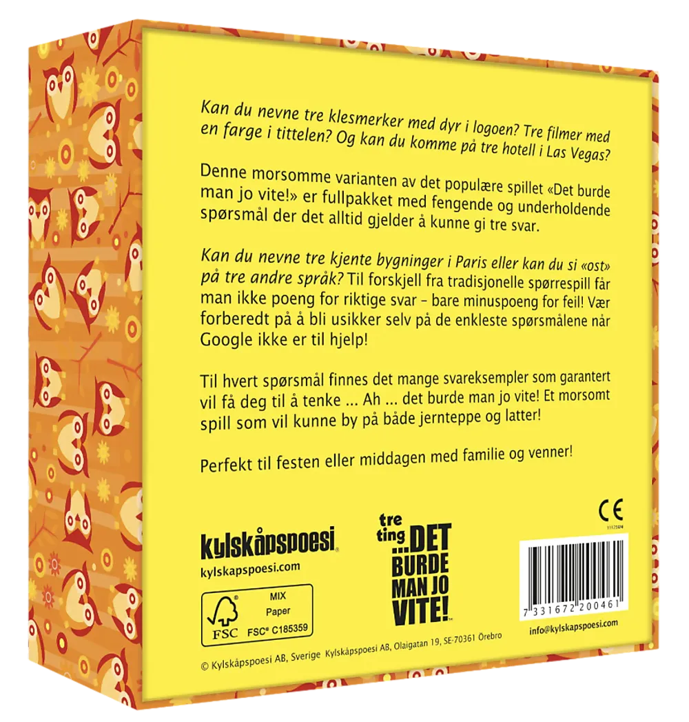 Det burde man jo vite - Tre ting