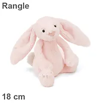 Kanin rangle Bashful plysj 18cm rosa