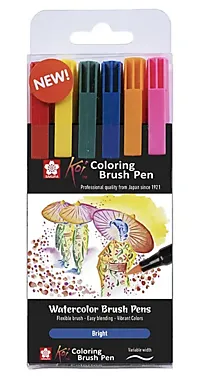 Penselpenn KOI Coloring set 6stk bright