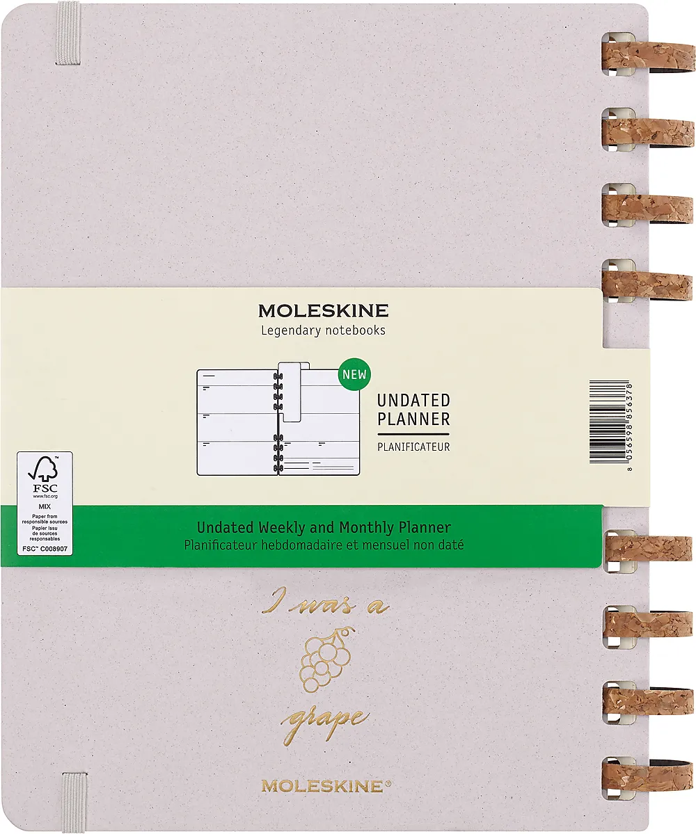 Kalender u/dato hard XL spiral grape