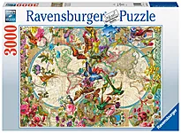 Puslespill 3000 Flora &Fauna Verdenskart