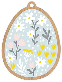 Perlekunst treoppheng påskeegg kanin