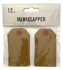 Merkelapper kraft 12 pk brun