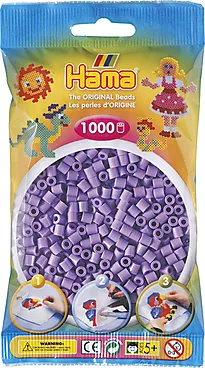Perler Hama Midi 1000 stk lilla pastell