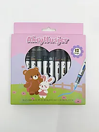 Tusjer akryl 12 stk ass farger