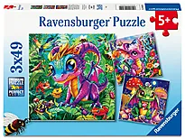 Puslespill 3x49 Babydrager i hagen
