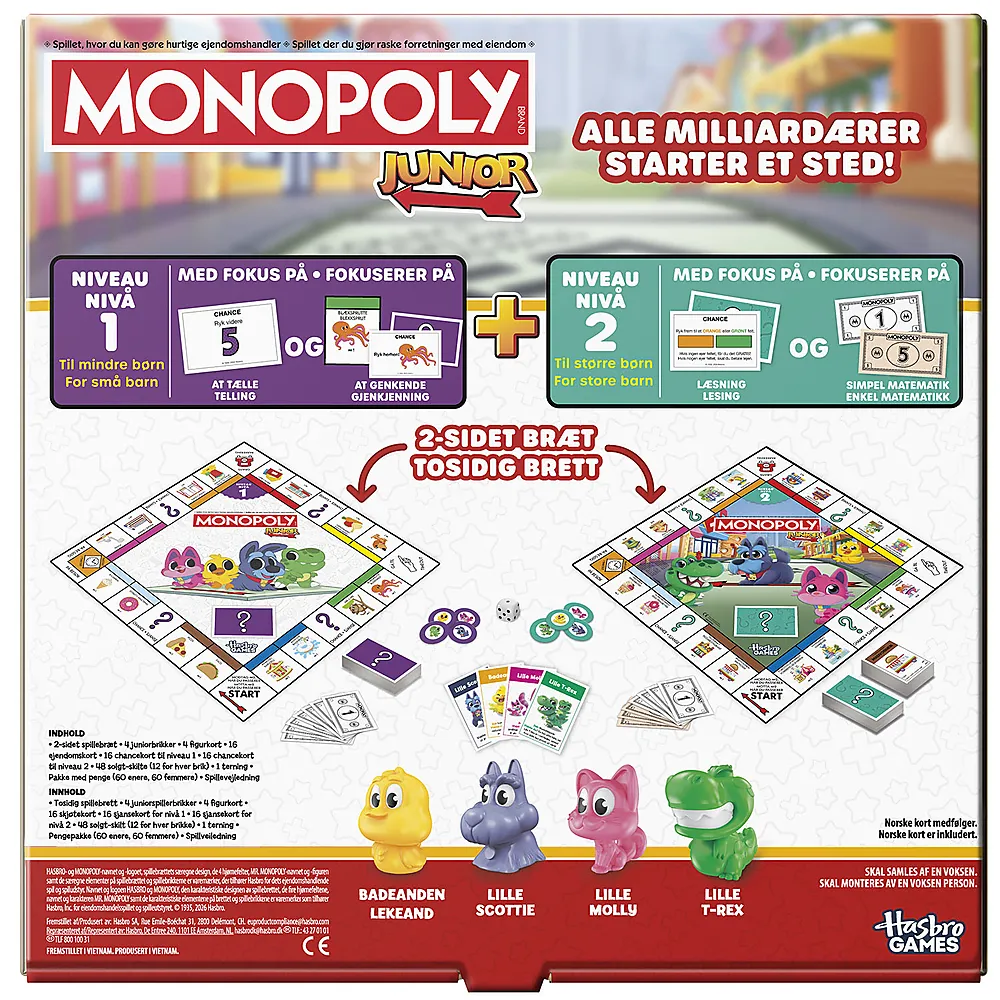 Monopol Junior 2 spill i 1