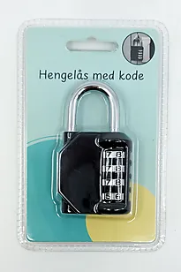 Hengelås sort 8 cm