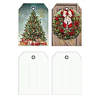 Merkelapper 6pk juletre/krans