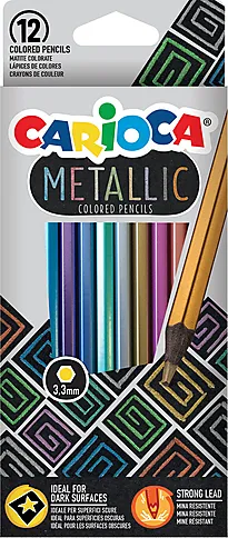 Fargeblyanter Carioca metallic 12 stk